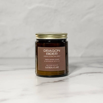 Dragon Rider Romantasy Candle – Saffron & Smoky Amber
