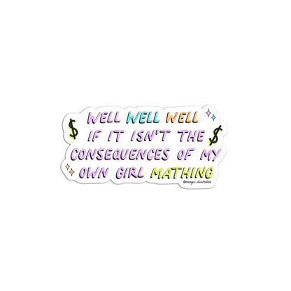 Girl math sticker