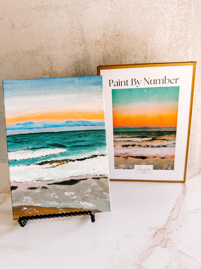 Beach Sunset Mini Paint by Number