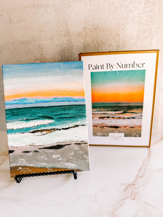 Beach Sunset Mini Paint by Number