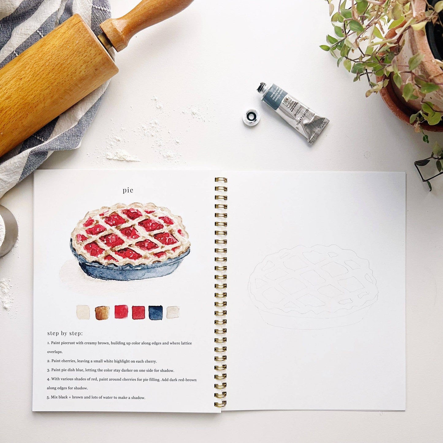 baking watercolor workbook