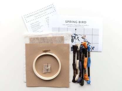 Spring Bird Cross Stitch Kit