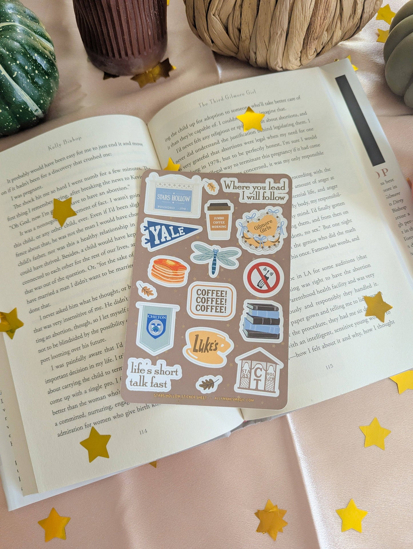 Stars hollow sticker sheet