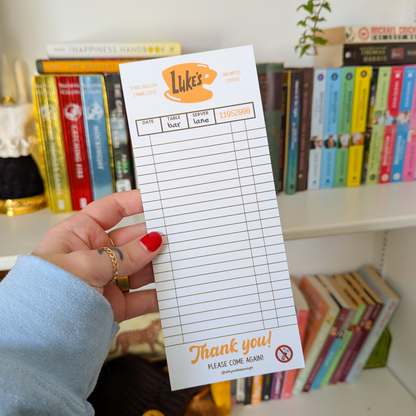 Luke's coffee notepad
