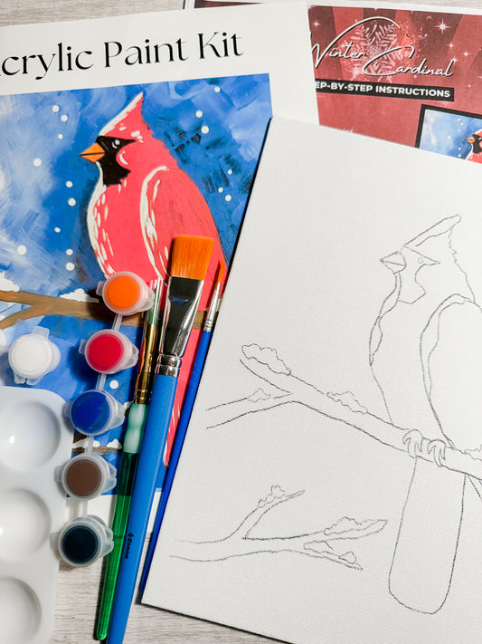 Winter Cardinal Acrylic Paint Kit