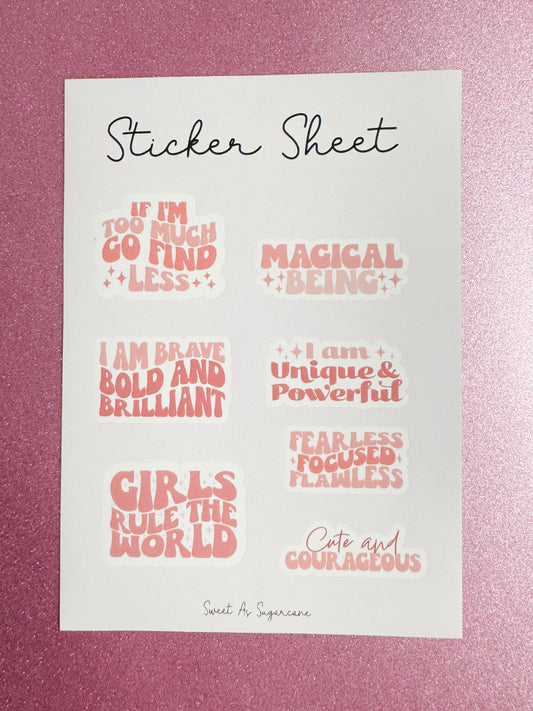 Girl Power Sticker Sheet