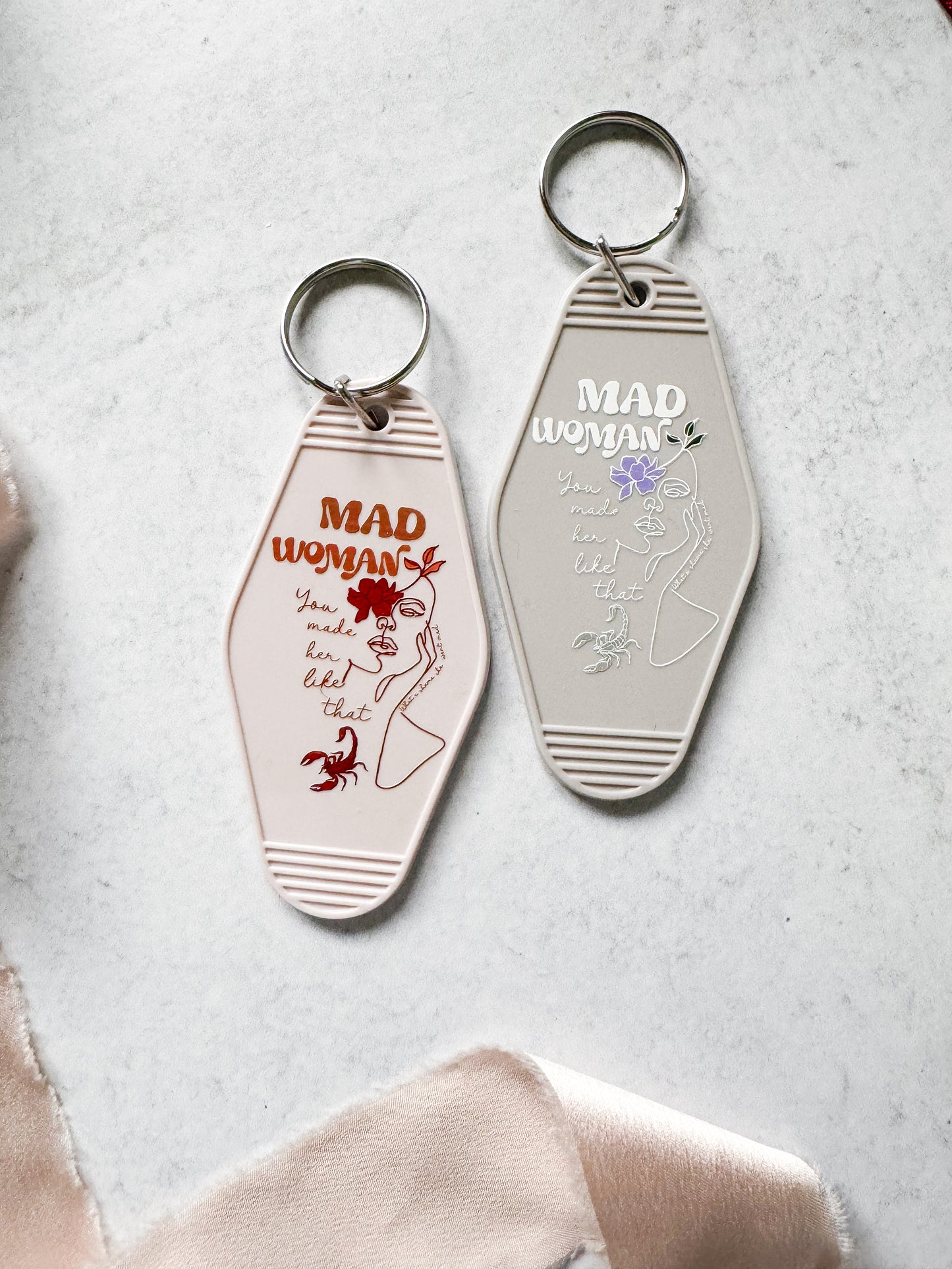 Mad woman keychain