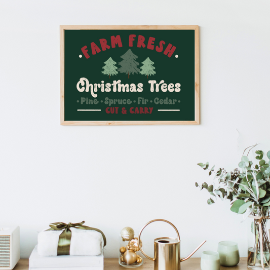 Farm Fresh Christmas Trees Art Print