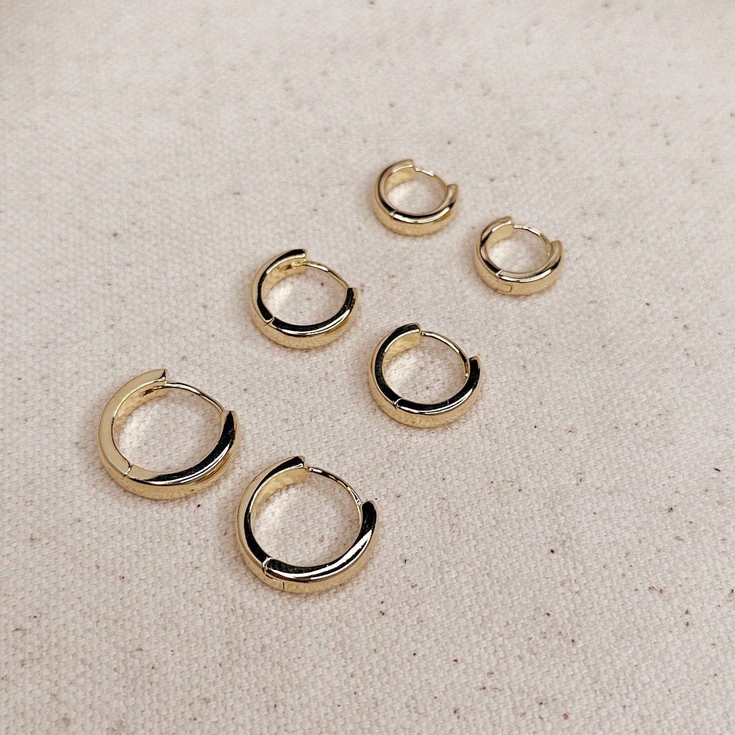 Polished Gold-filled Huggies