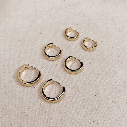 Polished Gold-filled Huggies
