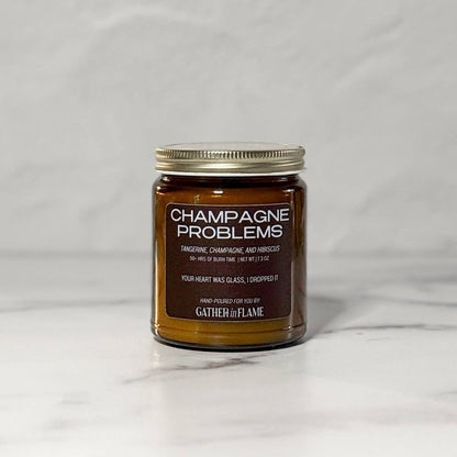 Champagne Problems Wood Wick Candle