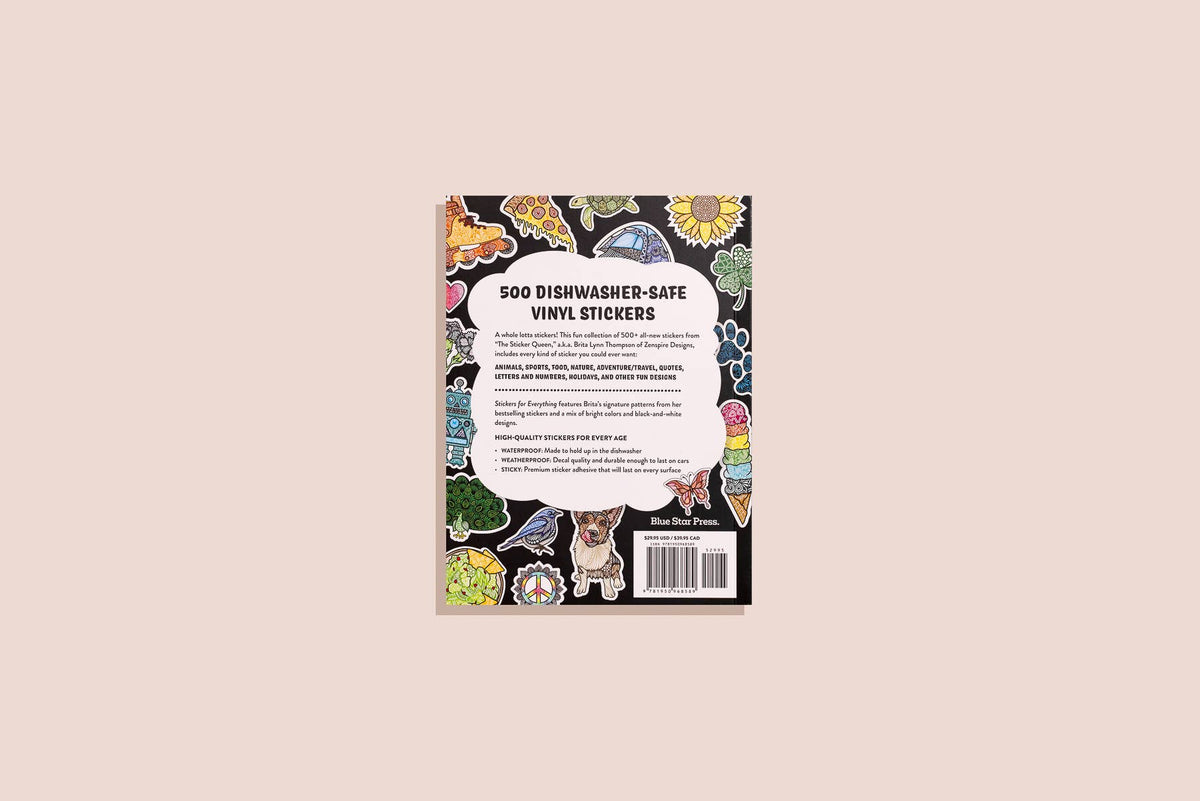 Waterproof Sticker Book with 500+ Vinyl Stickers