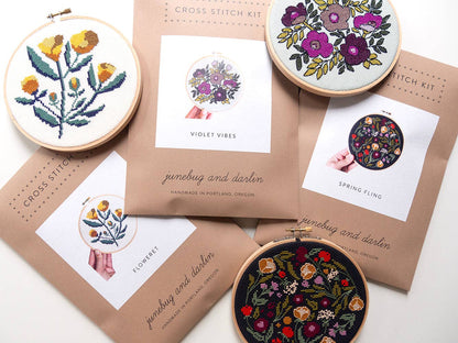Violet Vibes Cross Stitch Kit