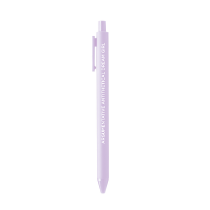 Argumentative Antithetical Dream Girl gel pen