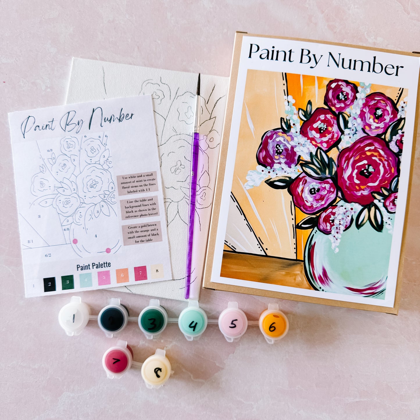 Vibrant Floral Mini Paint By Number