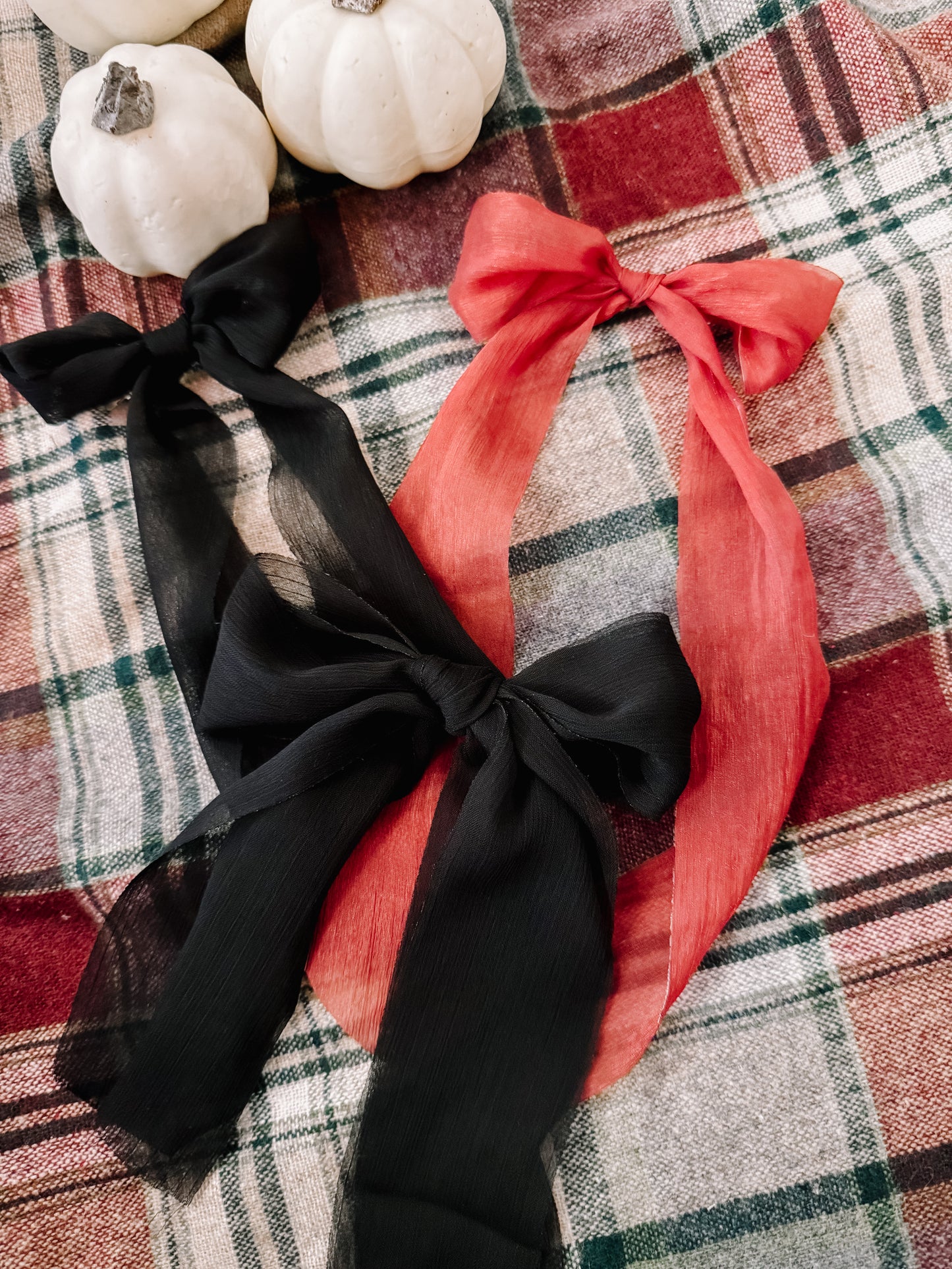 Organza hair bow clip