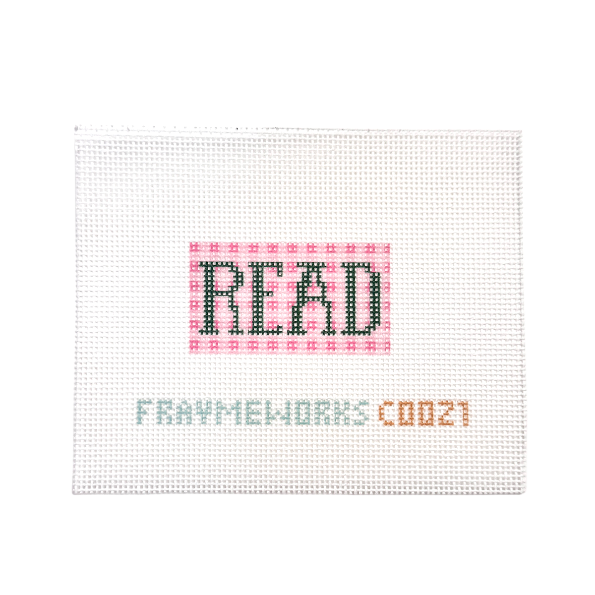 Plaid Read Needlepoint Canvas