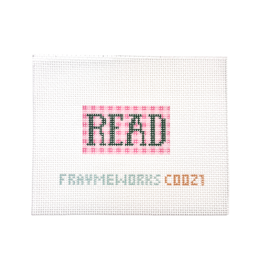 Plaid Read Needlepoint Canvas