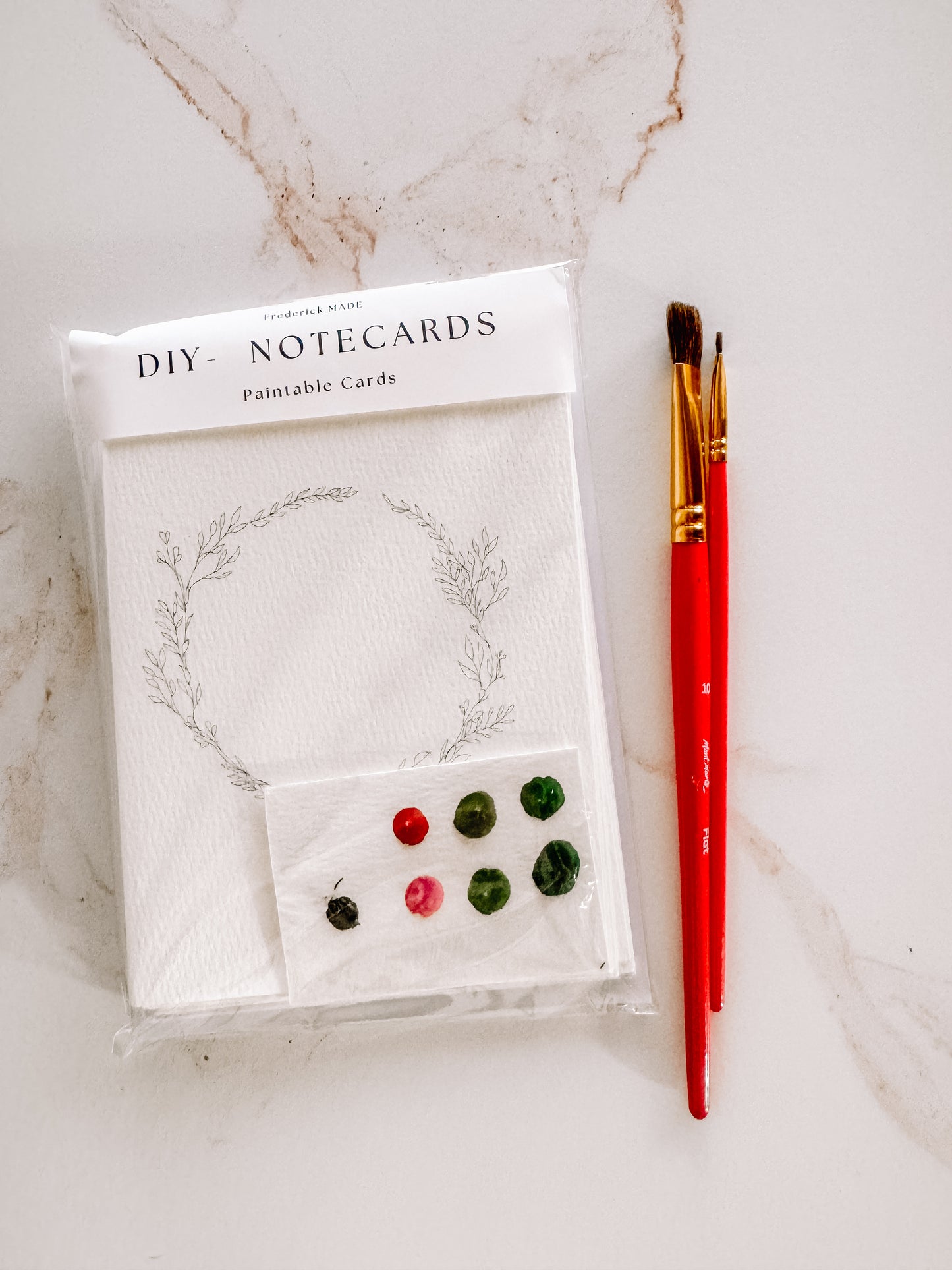 Greenery Paintable Notecards