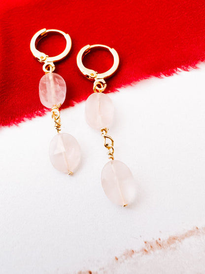 Rose Quartz Dangles