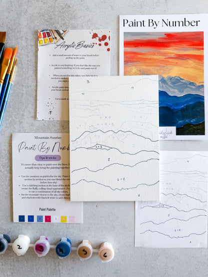 Mountain Sunrise Mini Paint By Number