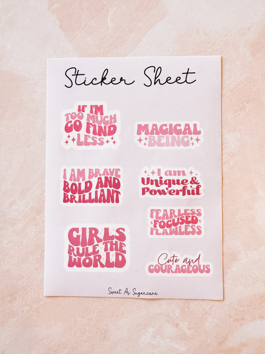 Girl Power Sticker Sheet