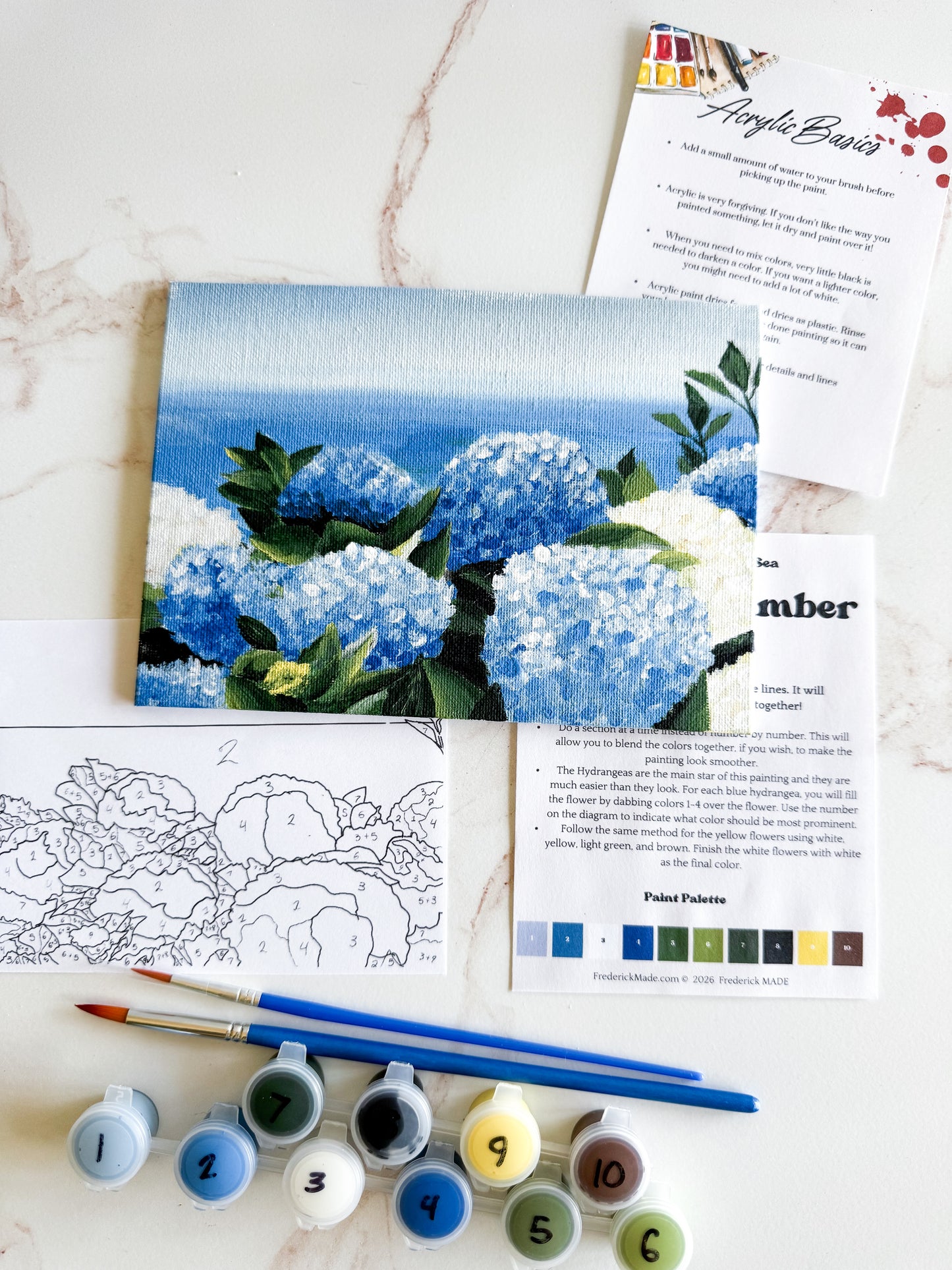 Hydrangeas Mini Paint by Number