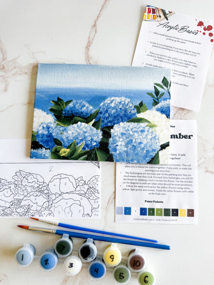 Hydrangeas Mini Paint by Number
