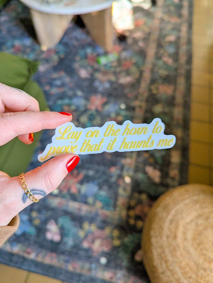 Lay on the horn Car Mirror Decal