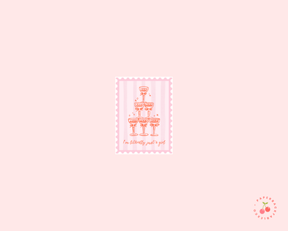 I'm Literally Just A Girl Stamp - Stickers