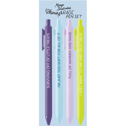 Whimsy & Rage Pen Set | Funny Gift for Her
