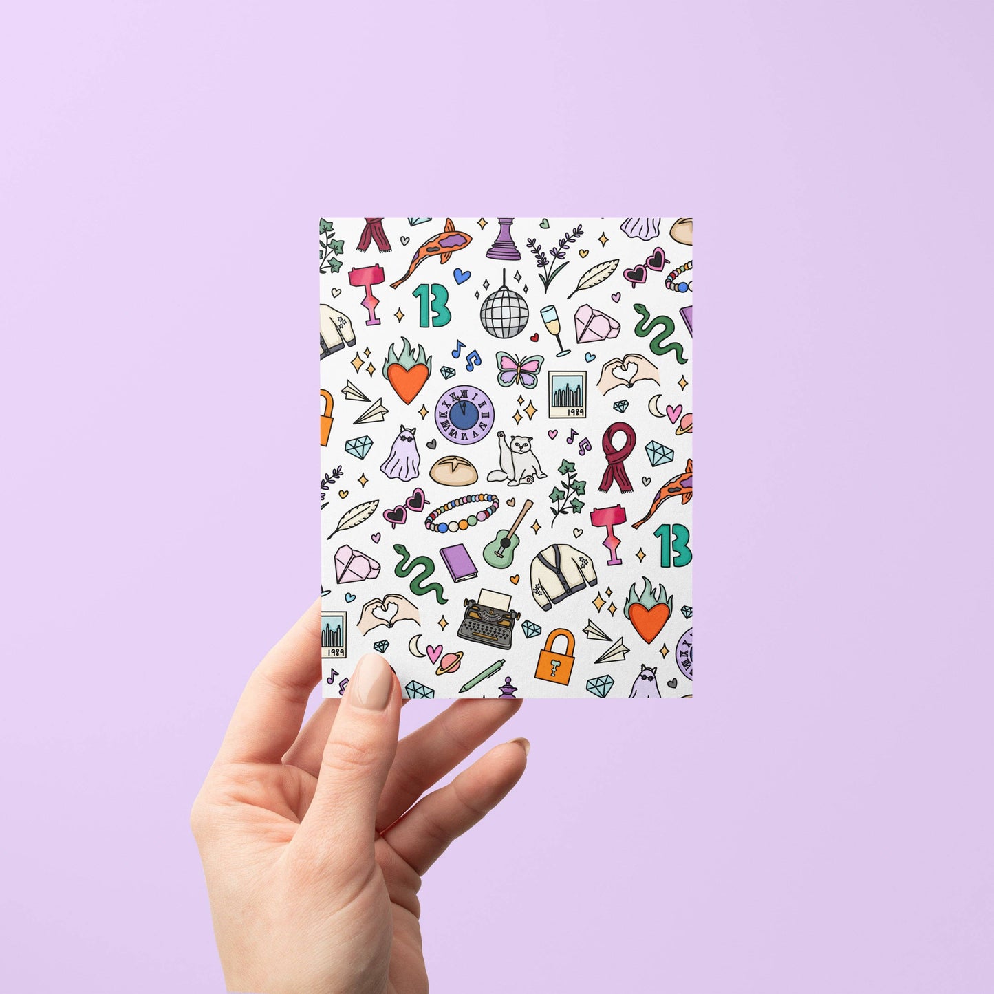 Eras Doodles Greeting Card