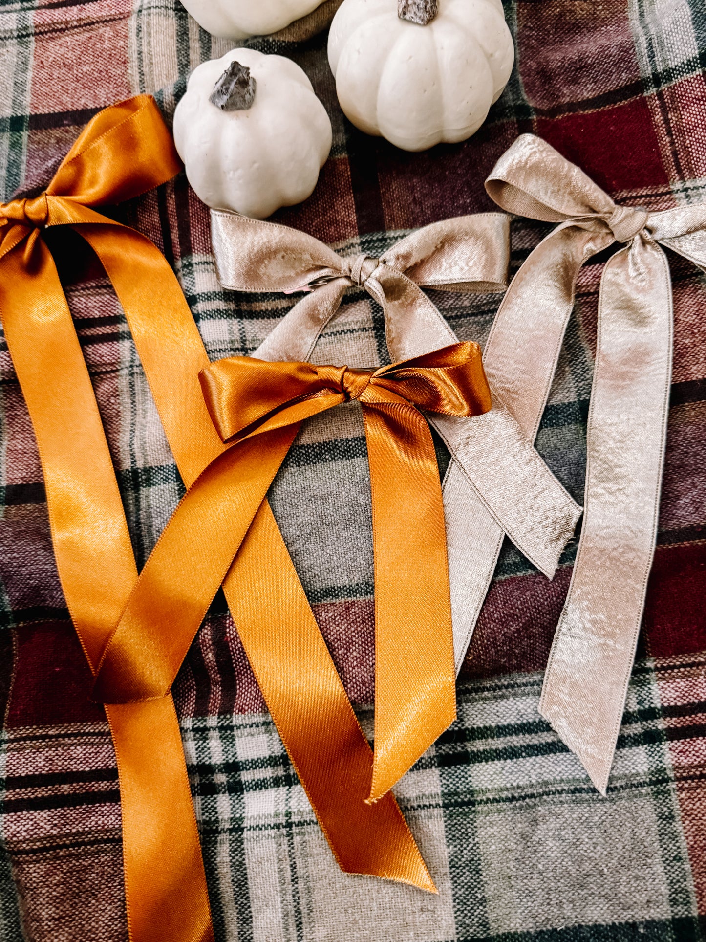 Fall hair bow clips