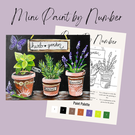 Herb Garden Mini Paint By Number - Preorder
