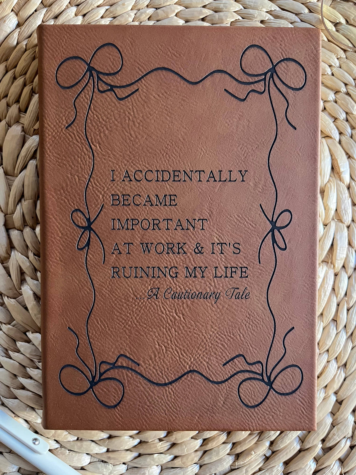 Important at Work Leatherette Journal