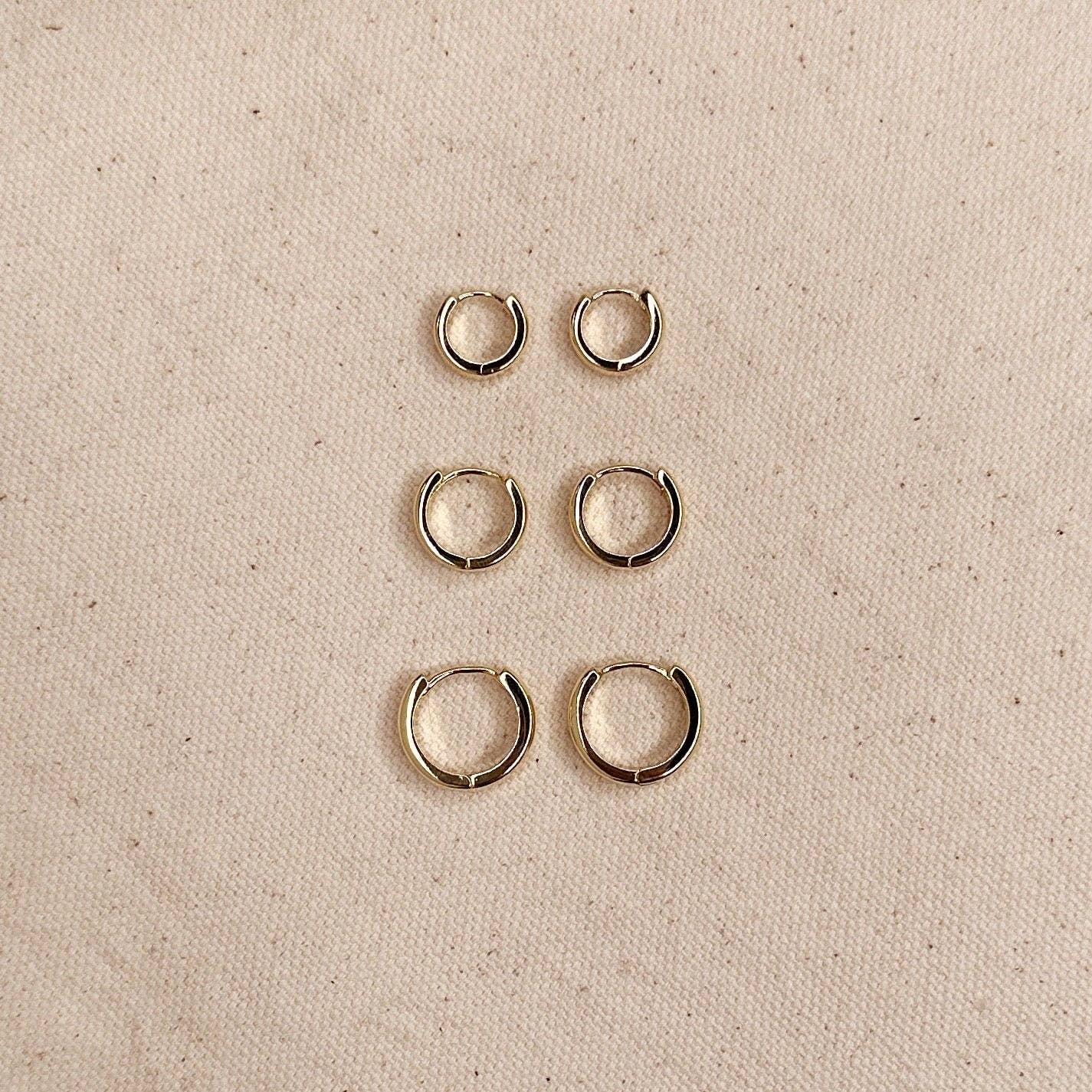 Polished Gold-filled Huggies