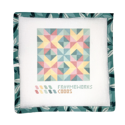 Star Quilt Block Needlepoint Canvas