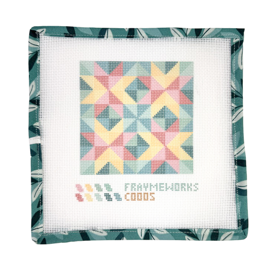 Star Quilt Block Needlepoint Canvas