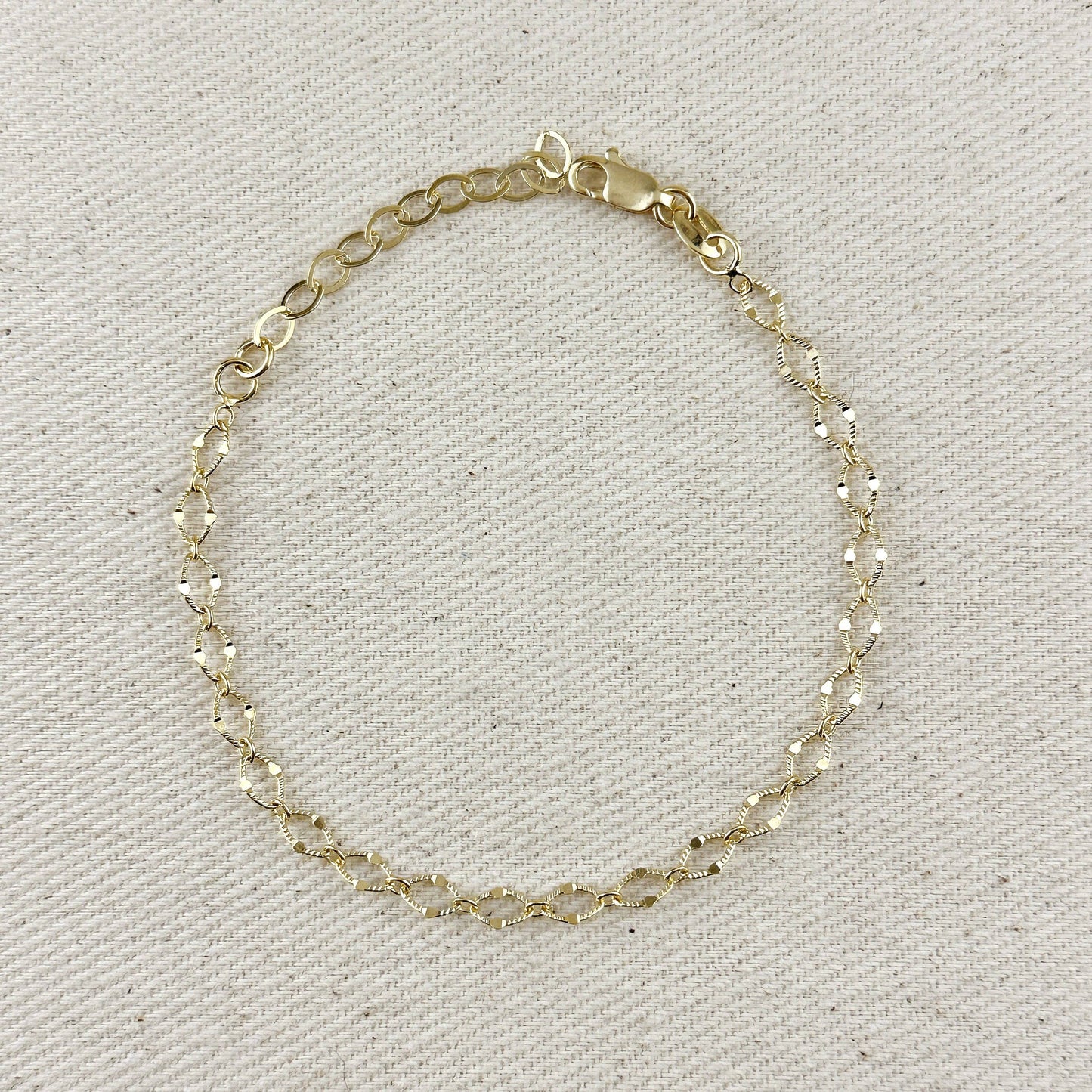 Gold Filled Diamond Cut Bracelet