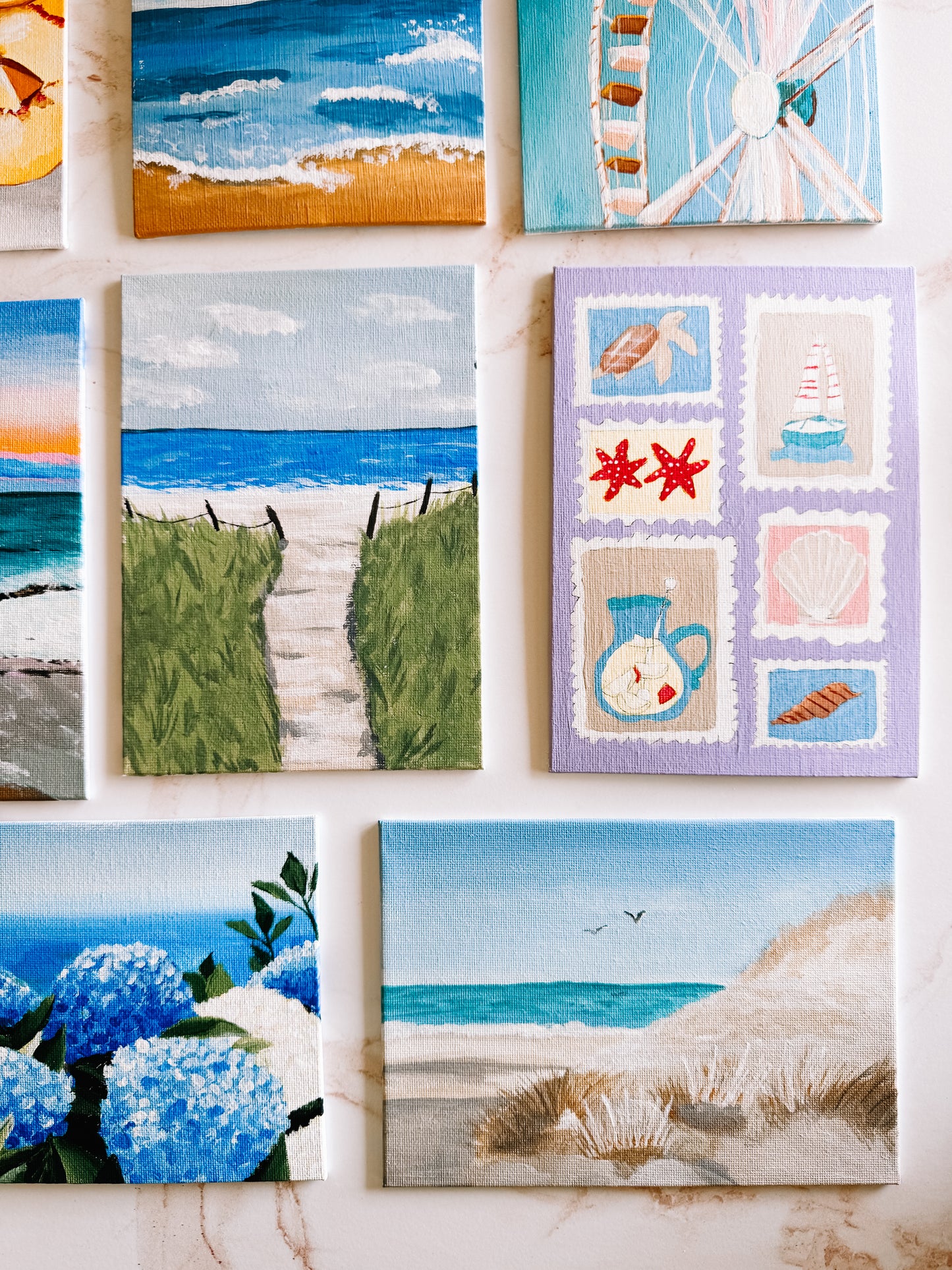 Quiet Beach Mini Paint by Number