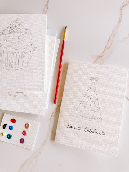 Paintable Birthday Notecards