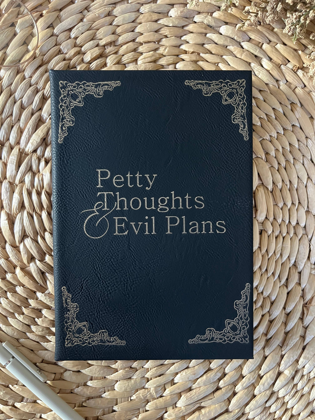 Petty Thoughts and Evil Plans Leatherette Journal