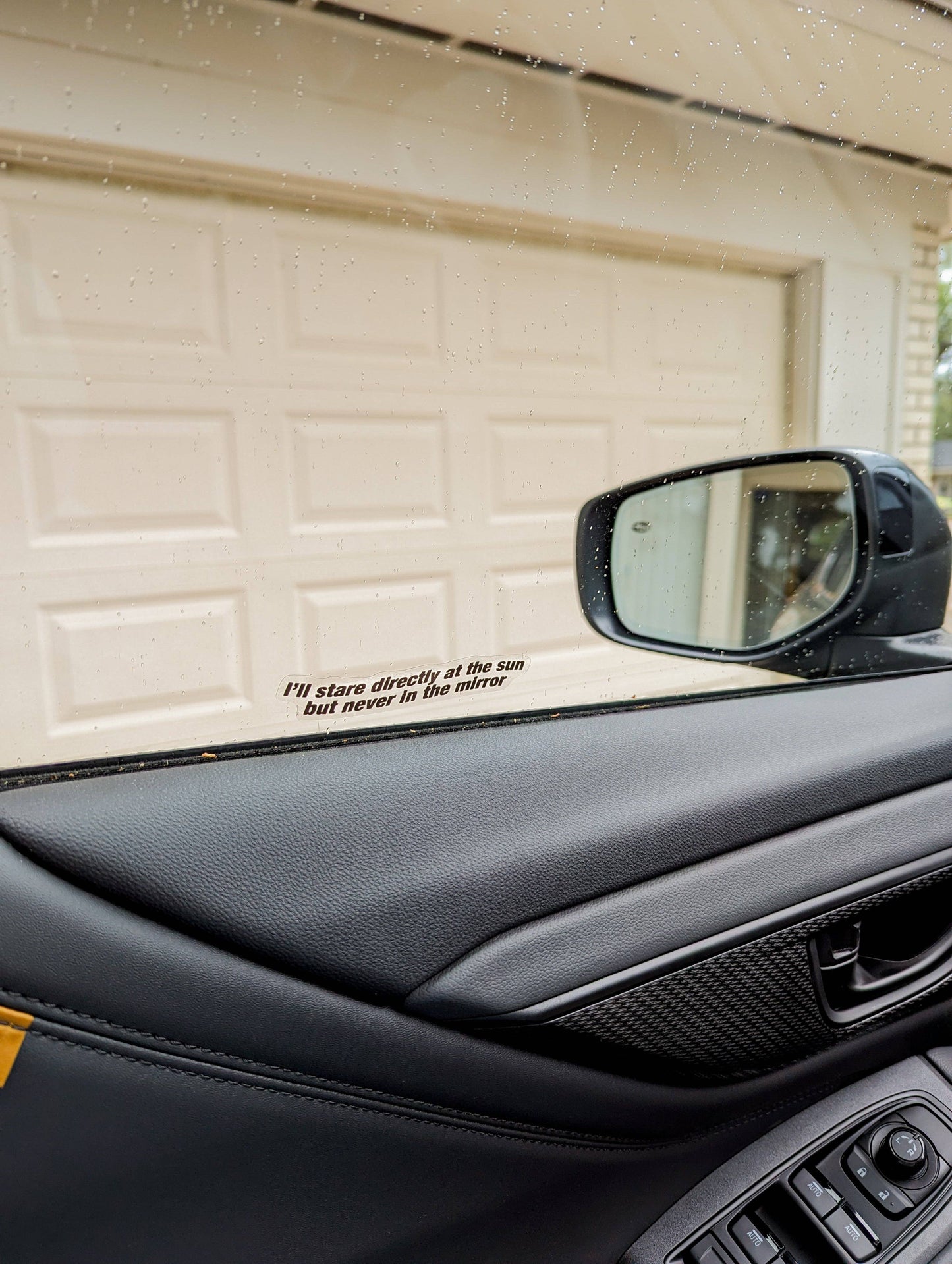 Anti-hero car mirror decal