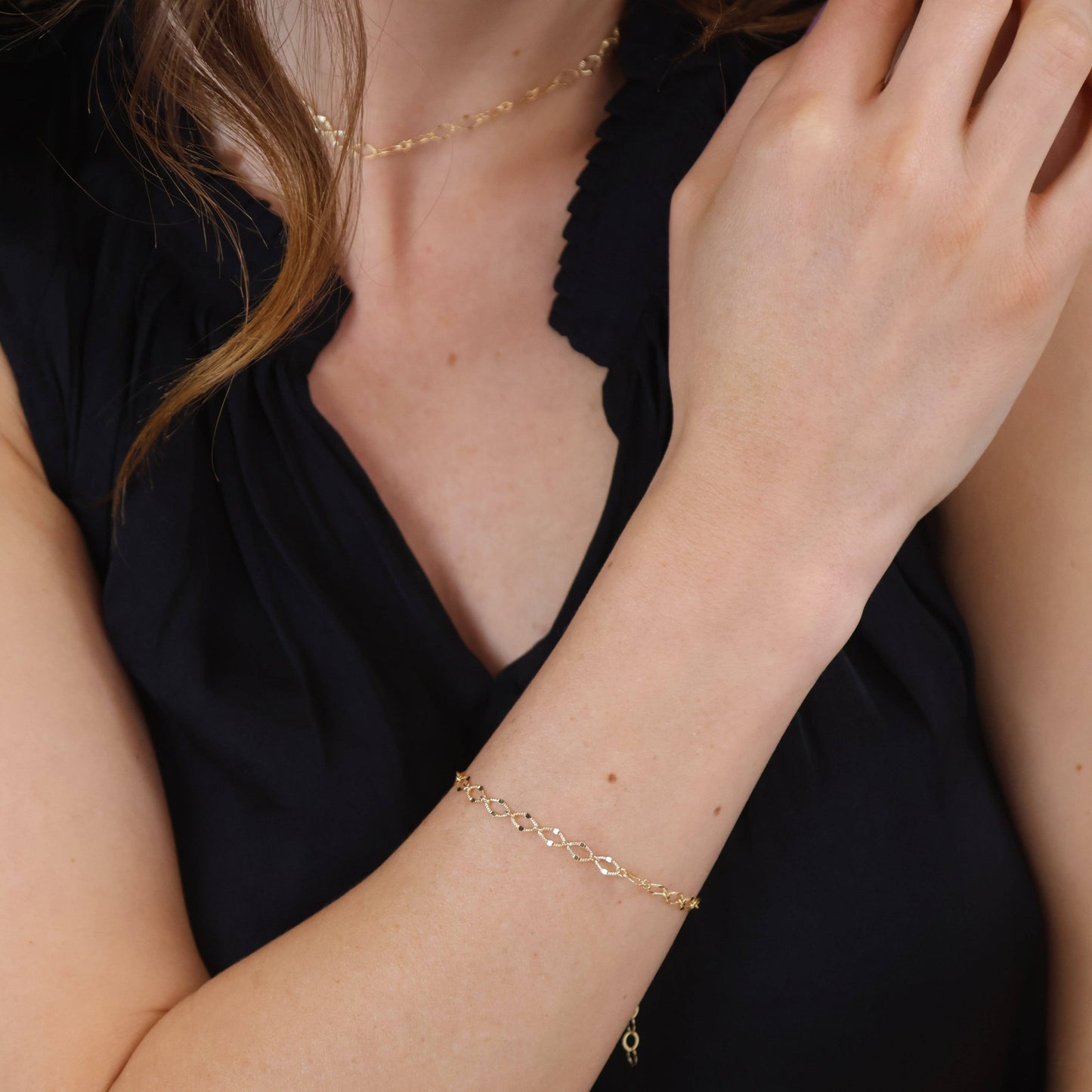 Gold Filled Diamond Cut Bracelet