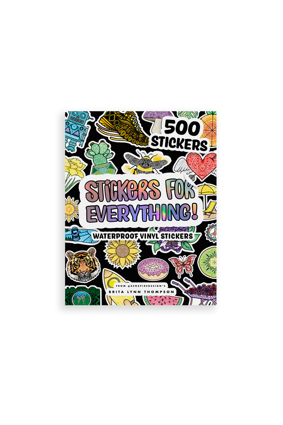 Waterproof Sticker Book with 500+ Vinyl Stickers
