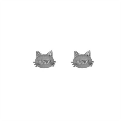 Opal Cat Stud Earrings