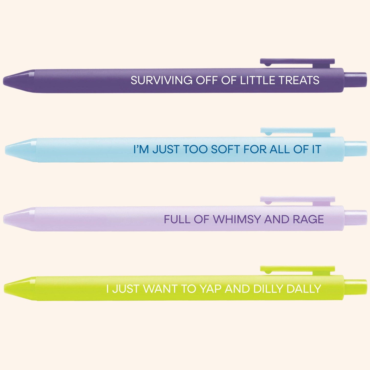 Whimsy & Rage Pen Set | Funny Gift for Her