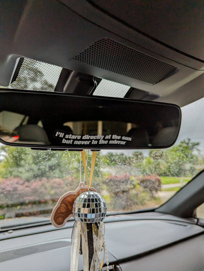 Anti-hero car mirror decal