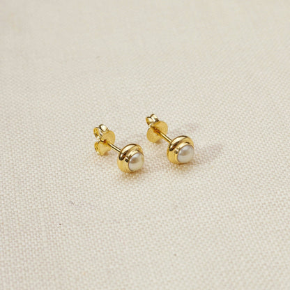 Gold Filled Pearl Studs