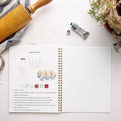 baking watercolor workbook